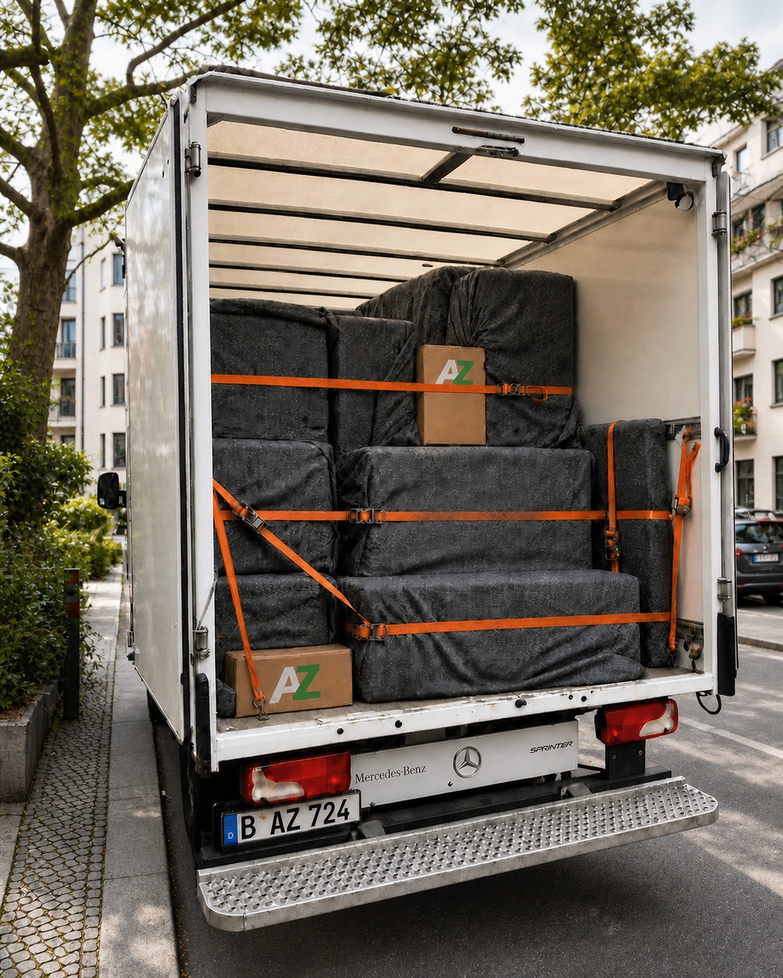 Beladener Umzugswagen von AZ Transport & Umzug